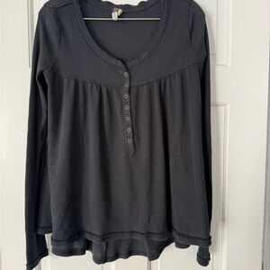 Free people waffle Long Sleeve Top